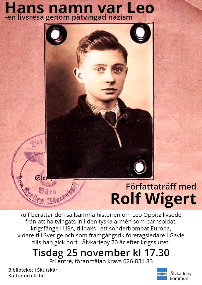 Kultur på lunchen – Författarbesök Rolf Wigert