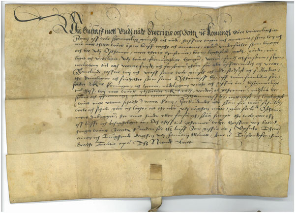 Privilegiebrev_Östhammar_1444_Christoffers-av-Bajern_Sida_1