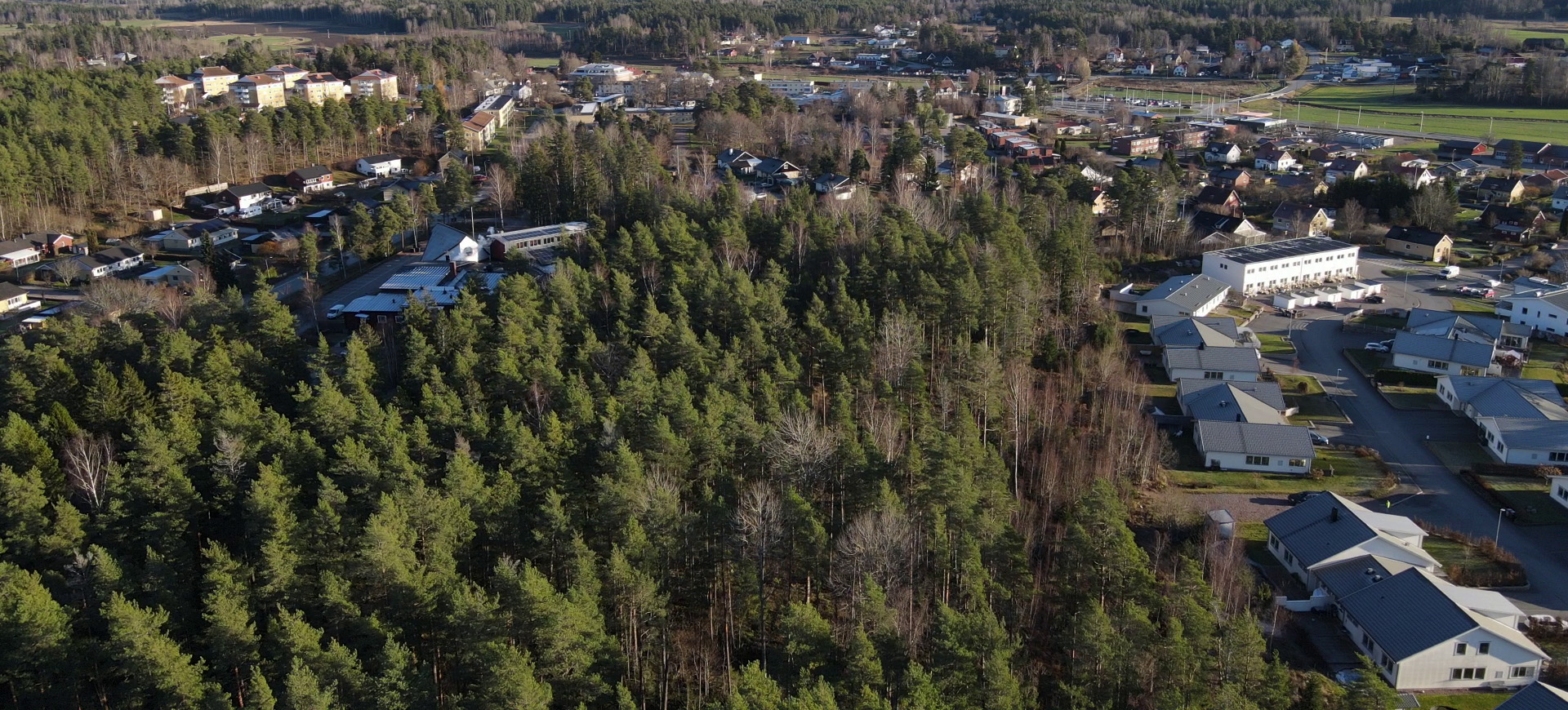 Prästgårdshöjden flygfoto. Foto Stefan Lundström
